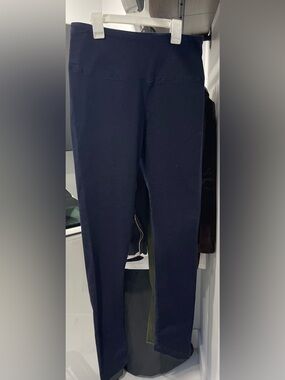 Navy Blue Runway Slim Leg Pants